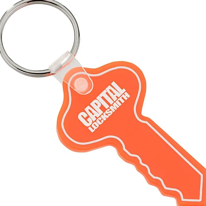 Round Head Key Soft Keychain - Translucent
