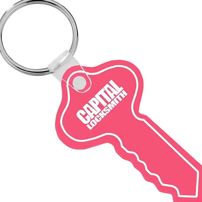 Round Head Key Soft Keychain - Translucent