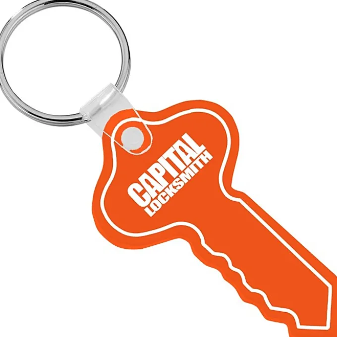 Round Head Key Soft Keychain - Translucent