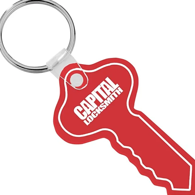 Round Head Key Soft Keychain - Translucent
