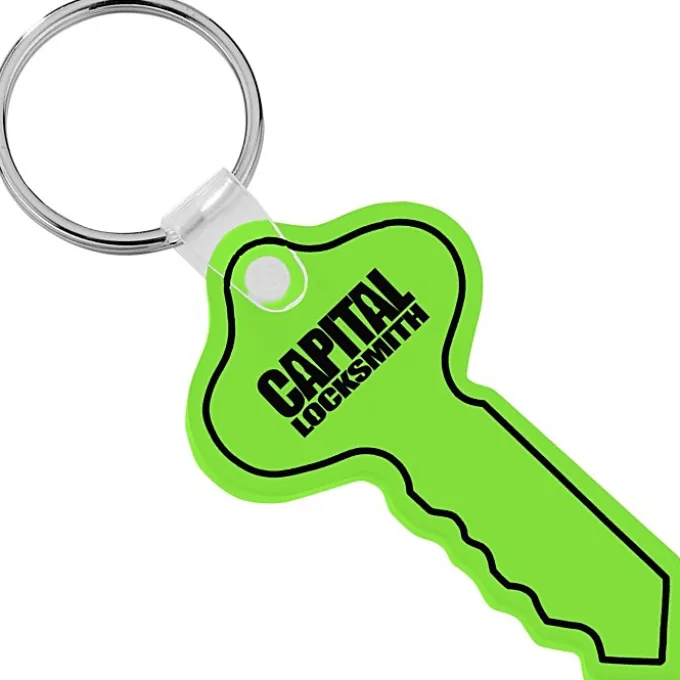 Round Head Key Soft Keychain - Translucent