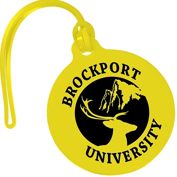Round Luggage Tag with Tab - Opaque