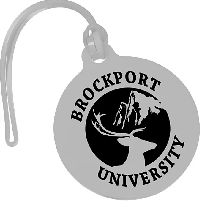 Round Luggage Tag with Tab - Opaque