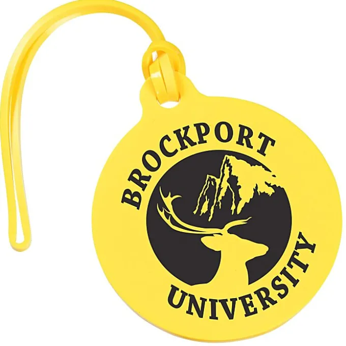 Round Luggage Tag with Tab - Opaque