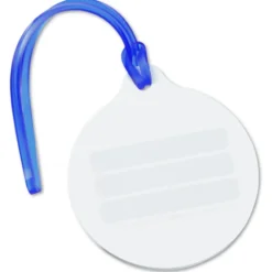 Round Luggage Tag with Tab - Translucent - Full Color