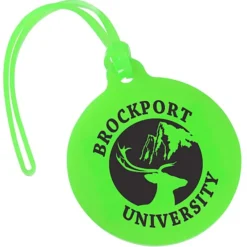 Round Luggage Tag with Tab - Translucent