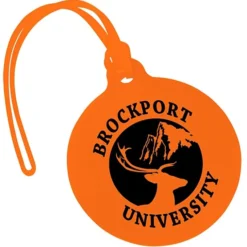 Round Luggage Tag with Tab - Translucent