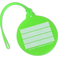 Round Luggage Tag with Tab - Translucent