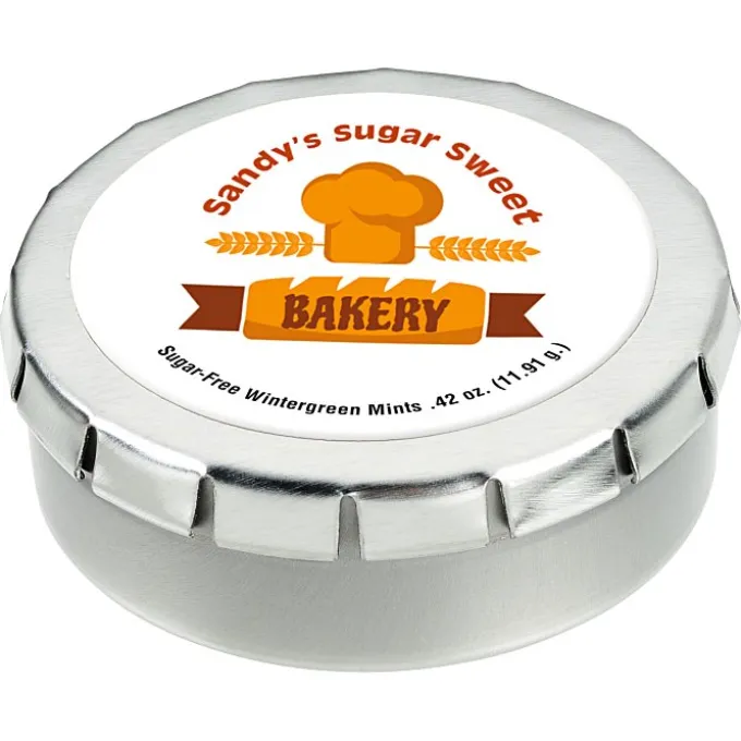 Round Mint Tin with Full Color Dome - 1-3/4 inches