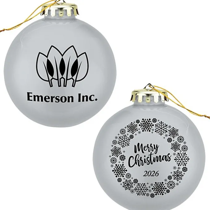 Round Shatterproof Ornament - Snowflake - Merry Christmas