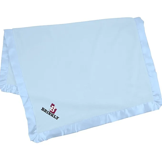 Satin Trim Tahoe Microfleece Baby Blanket