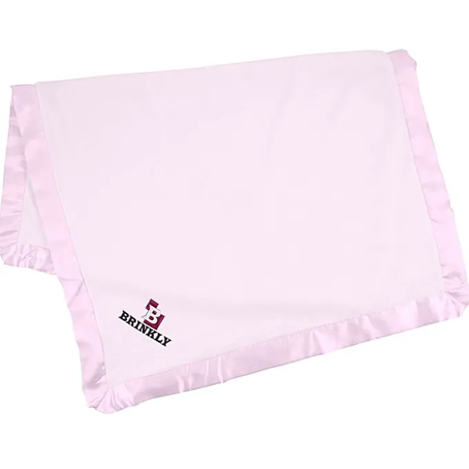 Satin Trim Tahoe Microfleece Baby Blanket
