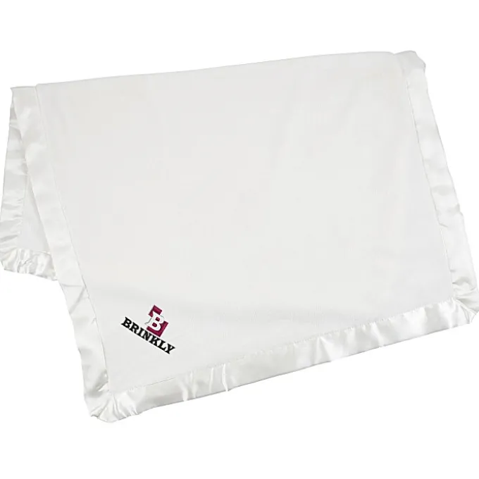 Satin Trim Tahoe Microfleece Baby Blanket
