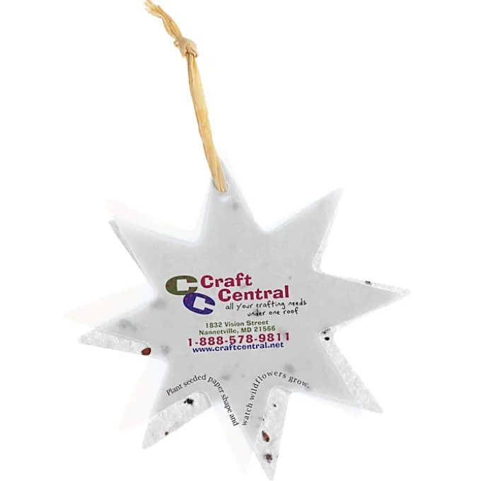 Seeded Paper Ornament - Star