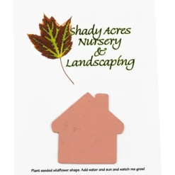 Seeded Paper Shapes Mailer/Postcard - 4 inches x 5 inches House