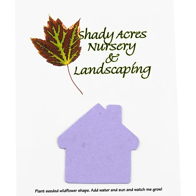 Seeded Paper Shapes Mailer/Postcard - 4 inches x 5 inches House