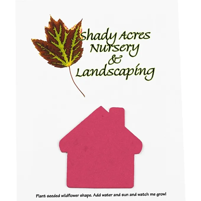 Seeded Paper Shapes Mailer/Postcard - 4 inches x 5 inches House
