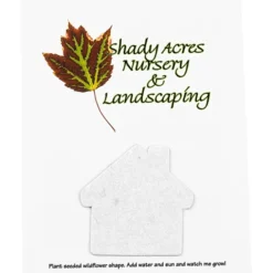 Seeded Paper Shapes Mailer/Postcard - 4 inches x 5 inches House