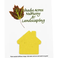 Seeded Paper Shapes Mailer/Postcard - 4 inches x 5 inches House