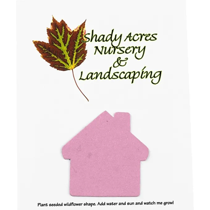 Seeded Paper Shapes Mailer/Postcard - 4 inches x 5 inches House