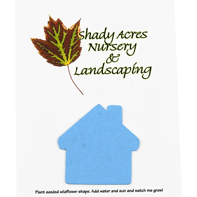 Seeded Paper Shapes Mailer/Postcard - 4 inches x 5 inches House