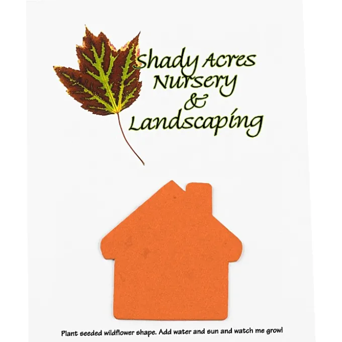 Seeded Paper Shapes Mailer/Postcard - 4 inches x 5 inches House