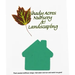 Seeded Paper Shapes Mailer/Postcard - 4 inches x 5 inches House