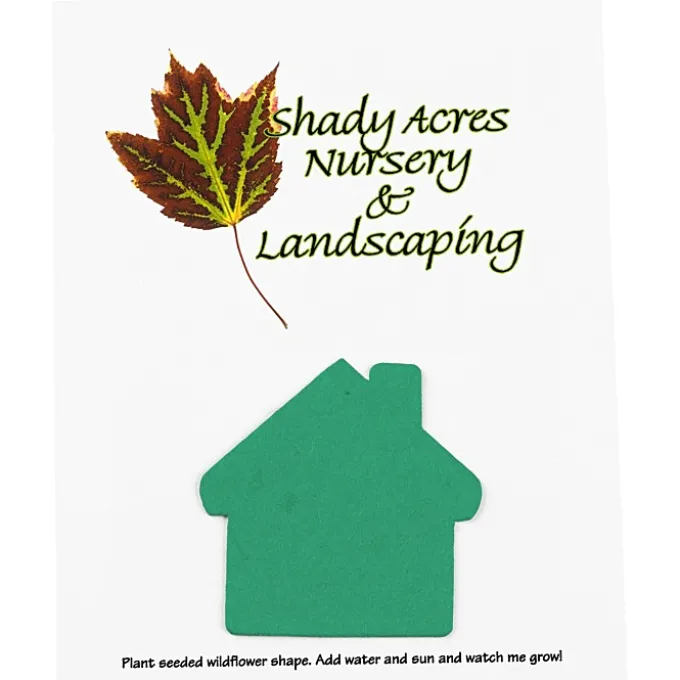 Seeded Paper Shapes Mailer/Postcard - 4 inches x 5 inches House