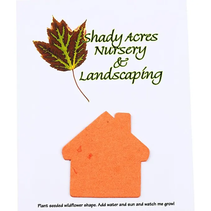Seeded Paper Shapes Mailer/Postcard - 4 inches x 5 inches House