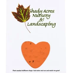 Seeded Paper Shapes Mailer/Postcard - 4 inches x 5 inches Heart