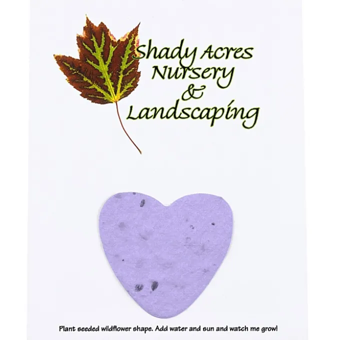 Seeded Paper Shapes Mailer/Postcard - 4 inches x 5 inches Heart