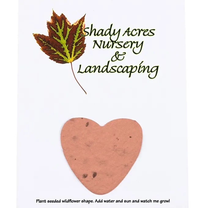 Seeded Paper Shapes Mailer/Postcard - 4 inches x 5 inches Heart