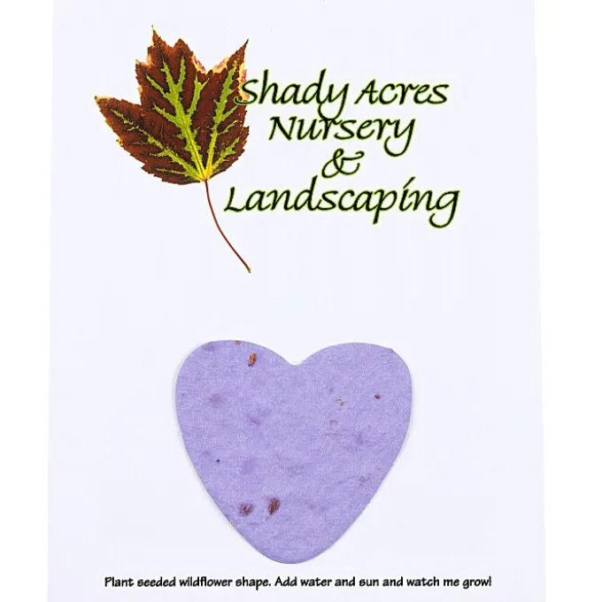 Seeded Paper Shapes Mailer/Postcard - 4 inches x 5 inches Heart