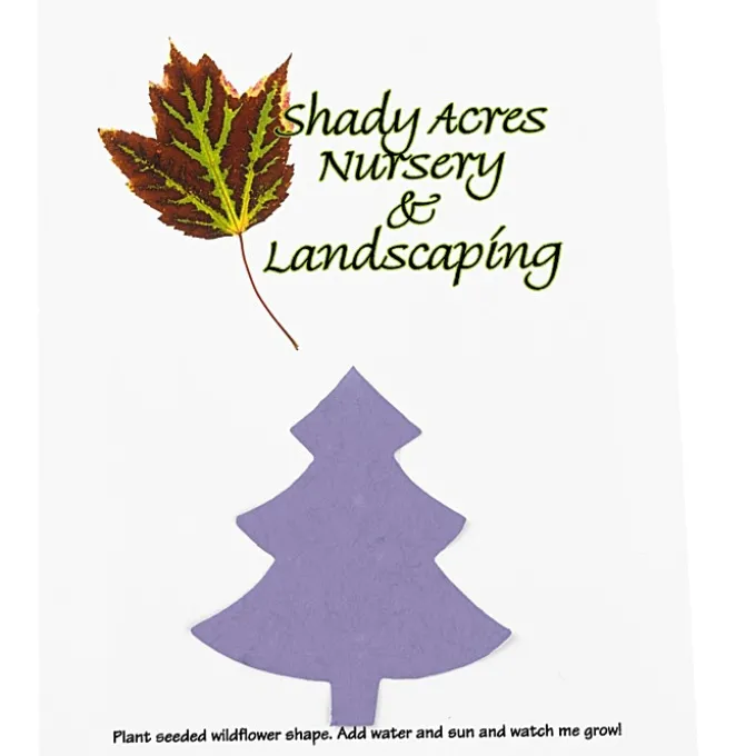Seeded Paper Shapes Mailer/Postcard - 4 inches x 5 inches Tree