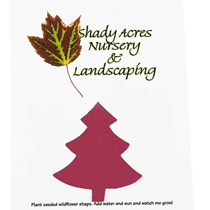 Seeded Paper Shapes Mailer/Postcard - 4 inches x 5 inches Tree