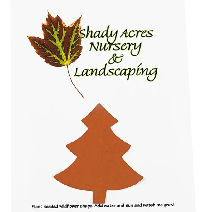 Seeded Paper Shapes Mailer/Postcard - 4 inches x 5 inches Tree