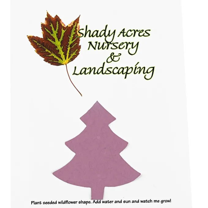Seeded Paper Shapes Mailer/Postcard - 4 inches x 5 inches Tree