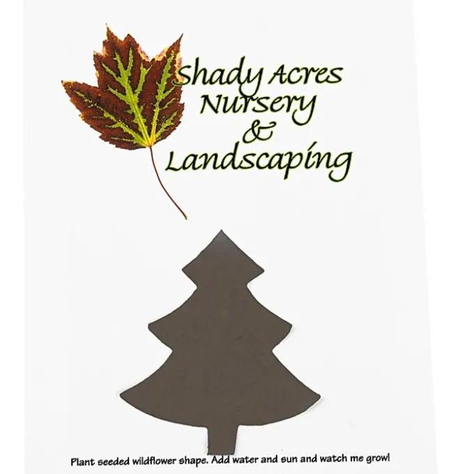Seeded Paper Shapes Mailer/Postcard - 4 inches x 5 inches Tree