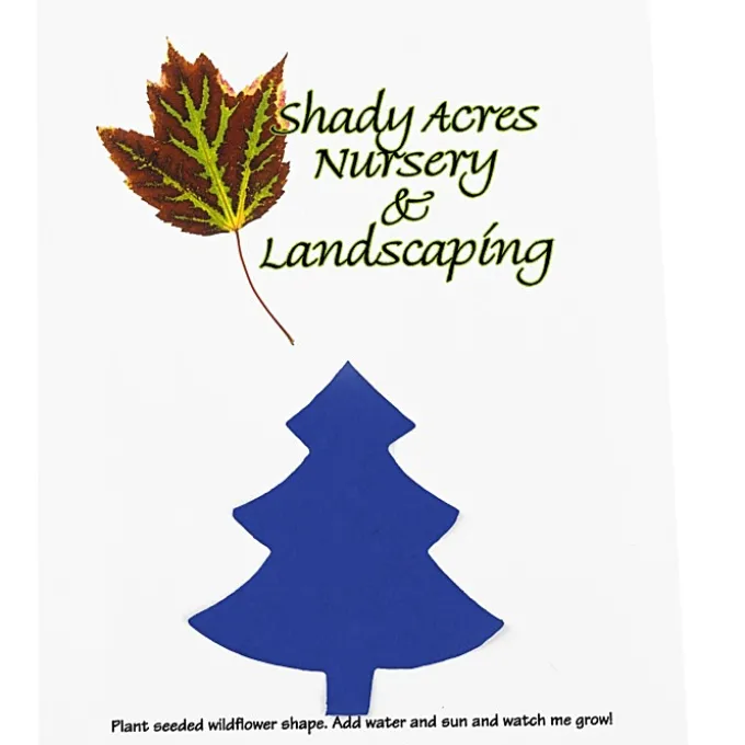 Seeded Paper Shapes Mailer/Postcard - 4 inches x 5 inches Tree