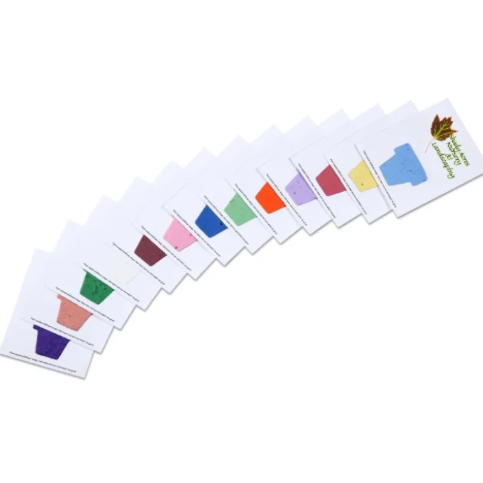 Seeded Paper Shapes Mailer/Postcard - 4 inches x 5 inches Flower Pot