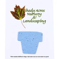 Seeded Paper Shapes Mailer/Postcard - 4 inches x 5 inches Flower Pot