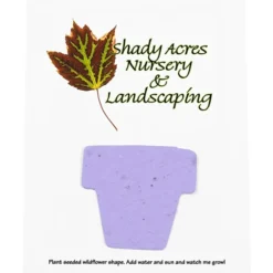 Seeded Paper Shapes Mailer/Postcard - 4 inches x 5 inches Flower Pot