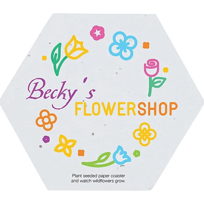 Seed Paper Coaster - Hexagon