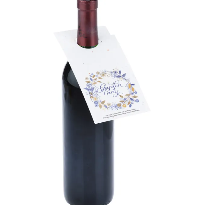 Seed Paper Die-Cut Bottle Neck Tag