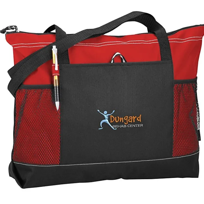 Select Zippered Tote - Embroidered - 24 hr
