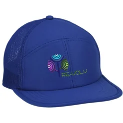 Seven Panel Flat Bill Outdoor Cap