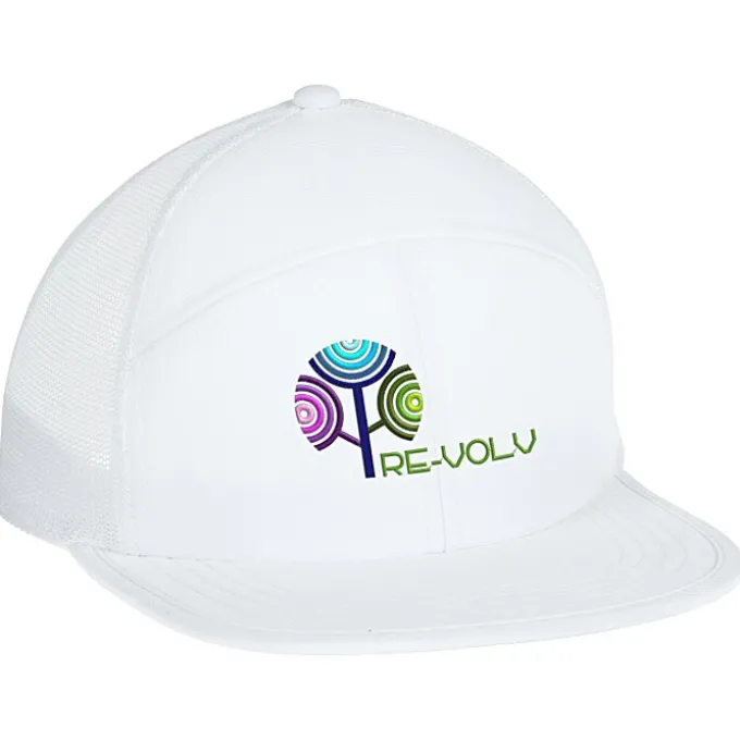 Seven Panel Flat Bill Outdoor Cap
