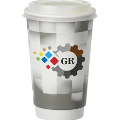 Shady Checkers Full Color Insulated Paper Cup with Lid - 16 oz.