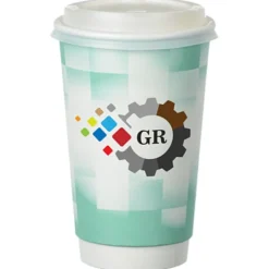 Shady Checkers Full Color Insulated Paper Cup with Lid - 16 oz.
