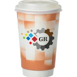 Shady Checkers Full Color Insulated Paper Cup with Lid - 16 oz.